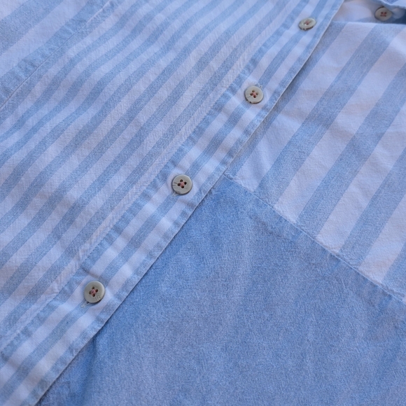 ANTHROPOLOGIE scotch & soda stripe mix boxy button up top 34 S - Picture 5 of 7